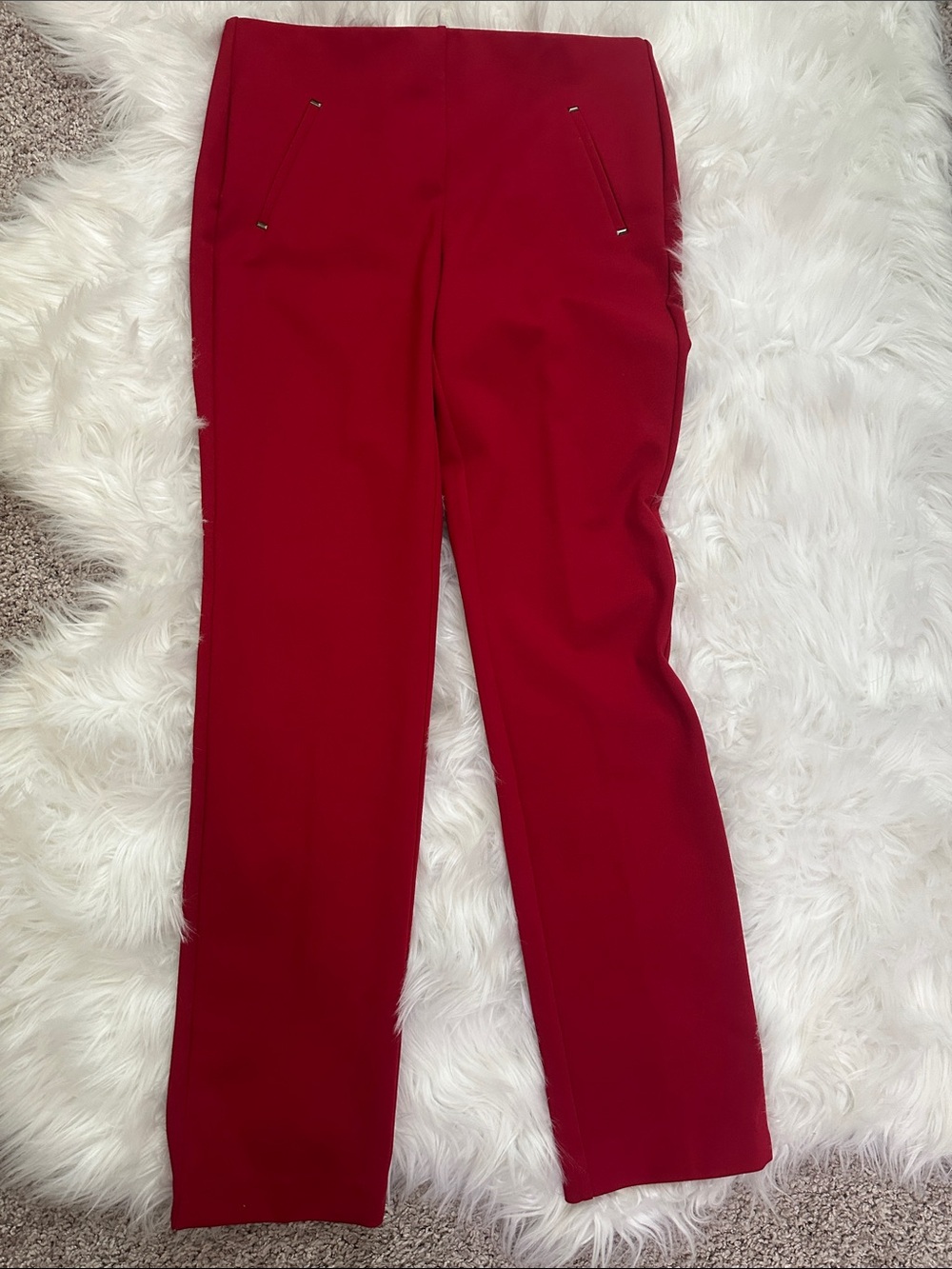 Chico's Straight-Leg Jeans in Crimson Red